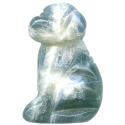 15x22mm Sodalite 3-D DOG Animal Fetish Bead