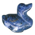 18x20mm 3-D Sodalite DUCK Animal Fetish Bead