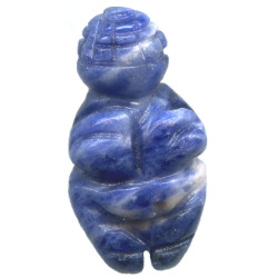 11x22mm Sodalite Mini 3-D GODDESS Bead