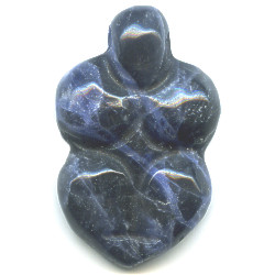 16x25mm Sodalite (Flat-Back) GODDESS Bead