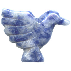 18x28mm Sodalite HUMMINGBIRD Animal Fetish Bead