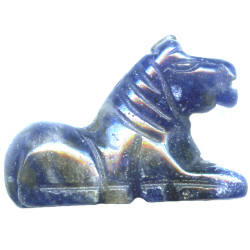 16x20mm Sodalite 3-D HORSE Animal Fetish Bead