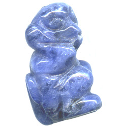 12x20mm Sodalite 3-D MONKEY Animal Fetish Bead