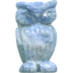 11x20mm Sodalite 3-D OWL Animal Fetish Bead