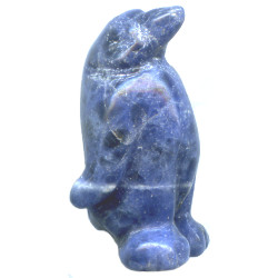 12x22mm Sodalite 3-D PENGUIN Animal Fetish Bead