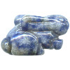 14x24mm Sodalite 3-D RABBIT Animal Fetish Bead