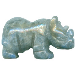 12x20mm Sodalite RHINOCEROS Animal Fetish Bead