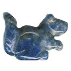 16x22mm 3-D Sodalite SQUIRREL Animal Fetish Bead