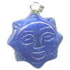 18mm Sodalite SUN FACE Charm/Pendant Bead - with Loop & Bail