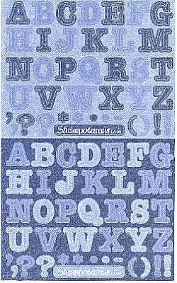 Stickopotamus® *Denim Alphabet* STICKERS