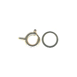 8mm Gold Plated Spring CLASP & RING