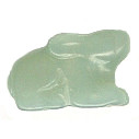 12x22mm 3-D New Jade Serpentine RABBIT Animal Fetish Bead