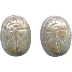 10x13mm Spotted Jasper SCARAB, BEETLE Beads