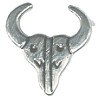 19x27mm *Vintage* Nickel Plated Southwest Buffalo Skull (Prong-Back) SPOT