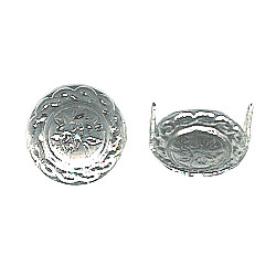 16mm Nickel Plated Western Round (Prong-Back) SPOT CONCHO