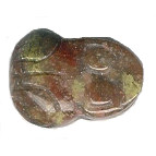 15x20mm Autumn Jasper (Epidot) FROG Animal Fetish Bead