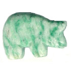 15x20mm Russian Amazonite BEAR Animal Fetish Bead