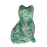 15x24mm Flat-Back Russian Amazonite CAT Animal Fetish Bead