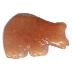 15x20mm Aragonite BEAR Animal Fetish Bead