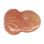 15x20mm Aragonite FROG Animal Fetish Bead