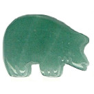 15x20mm Green Aventurine BEAR Animal Fetish Bead