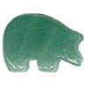 15x20mm Green Aventurine BEAR Animal Fetish Bead