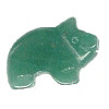 15x22mm Green Aventurine BOAR/PIG Animal Fetish Bead