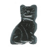 15x24mm Flat-Back Blackstone CAT Animal Fetish Bead