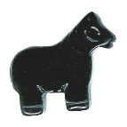 20x20mm Blackstone HORSE Animal Fetish Bead