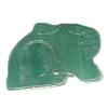 15x20mm Green Agate RABBIT Animal Fetish Bead