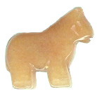 20x20mm Peach Aventurine HORSE Animal Fetish Bead