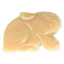 15x20mm Peach Aventurine RABBIT Animal Fetish Bead