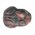 15x20mm Poppy Jasper FROG Animal Fetish Bead