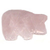 15x20mm Rose Quartz BEAR Animal Fetish Bead