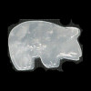 15x20mm Snow/Milky Quartz BEAR Animal Fetish Bead