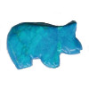 15x20mm Turquoise Dyed Howlite BEAR Animal Fetish Bead