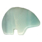 18x24mm African Amazonite ZUNI BEAR Animal Fetish Bead