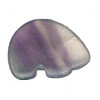 18x24mm Fluorite ZUNI BEAR Animal Fetish Bead