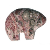 18x24mm Leopardskin Jasper ZUNI BEAR Animal Fetish Bead