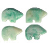 8x12mm Russian Amazonite ZUNI BEAR Animal Fetish Beads