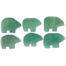 8x12mm Green Aventurine ZUNI BEAR Animal Fetish Beads