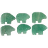 8x12mm Green Aventurine ZUNI BEAR Animal Fetish Beads