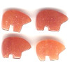 8x12 Red Aventurine ZUNI BEAR Animal Fetish Beads