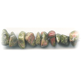 Natural Drilled Unakite CHIP/NUGGET Beads