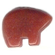 13x18mm Red Aventurine ZUNI BEAR Animal Fetish Bead