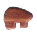 13x18mm Rainbow Jasper ZUNI BEAR Animal Fetish Bead