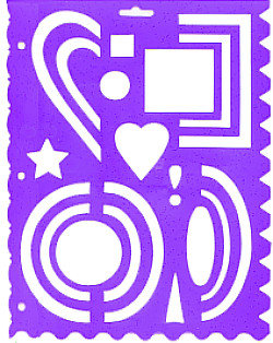 9" x 11.5" Shape Templates & Border Edger STENCIL: Pop-Out Shapes