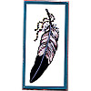 1" x 2" *Eagle Feather* Foam Mounted RUBBER STAMP ~ Circa 1994