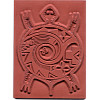 2" x 2-6/8" *Southwest Turtle* Foam Block Mounted RUBBER STAMP ~ Circa 1994