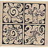 Magenta® 5" x 5" 4-Panel *Southwest Images* Wood Block Mounted RUBBER STAMP ~ Circa 1996